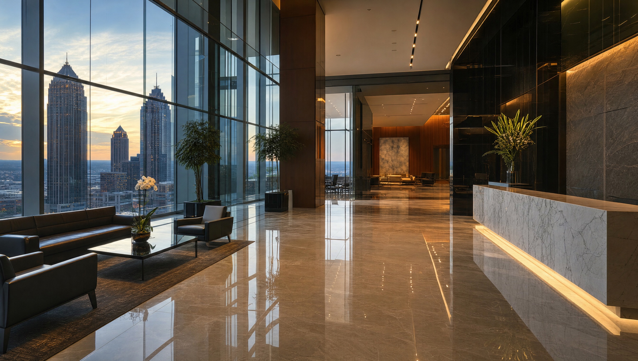 Commercial building interior in Atlanta after professional Greater Clean cleaning