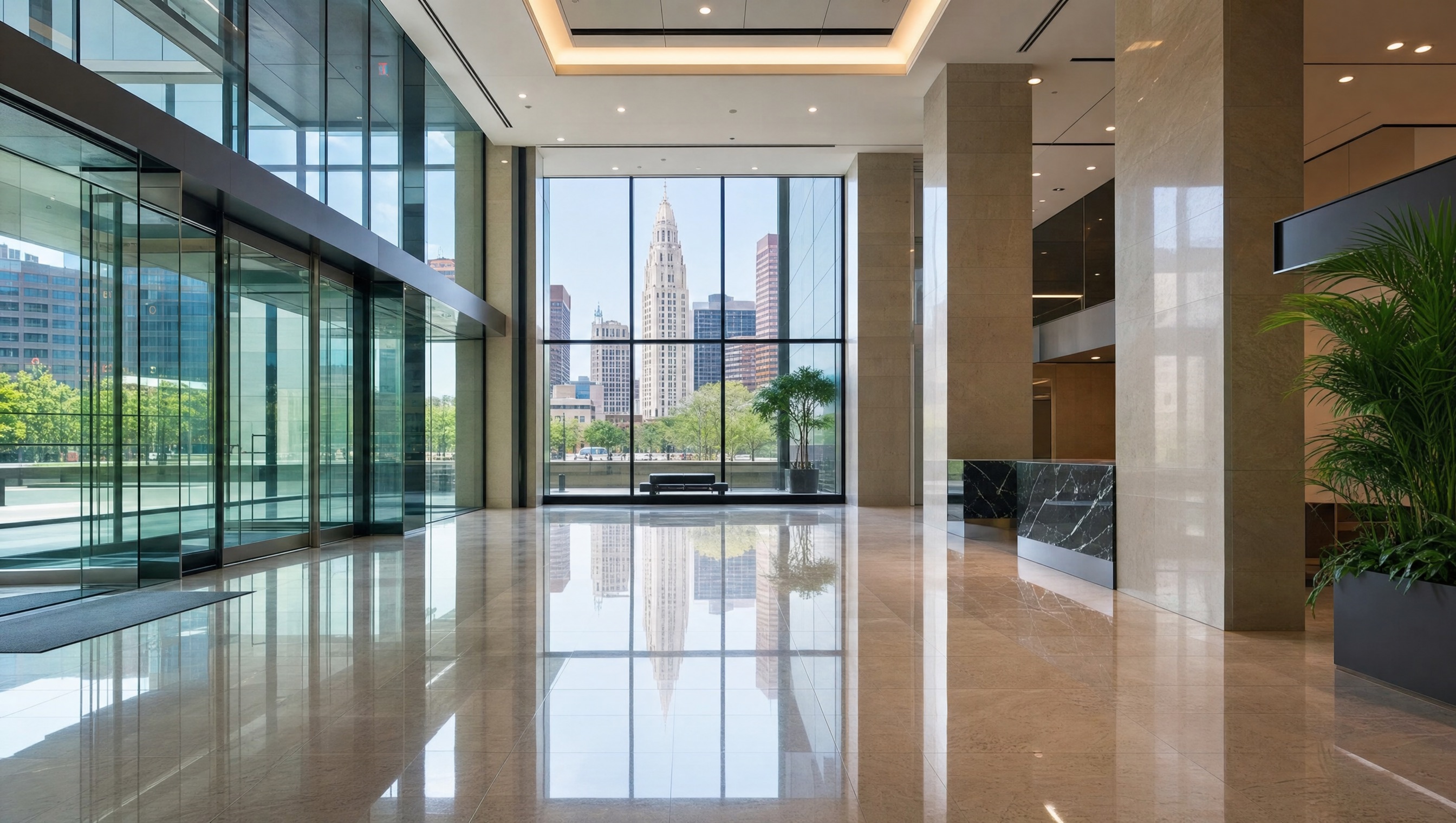 Commercial building interior in Columbus after professional Greater Clean cleaning