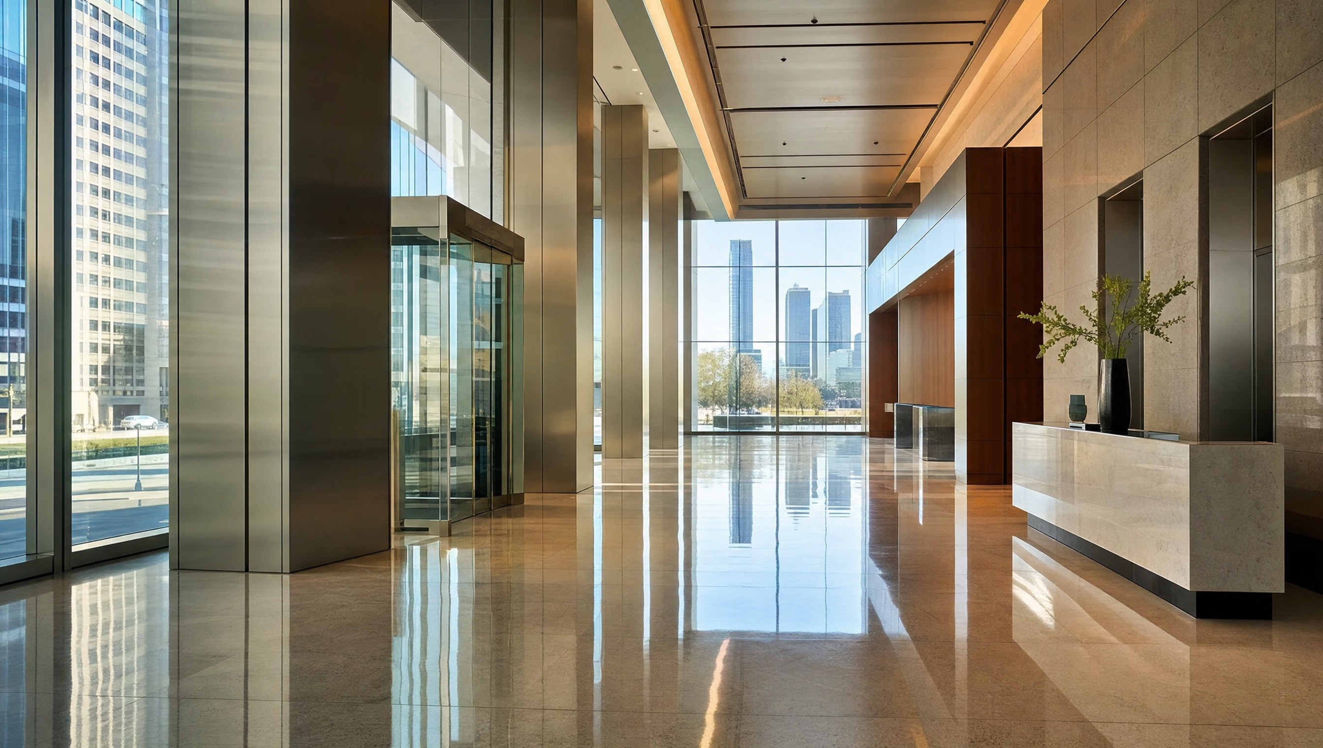 Enterprise commercial facility professionally cleaned by Greater Clean