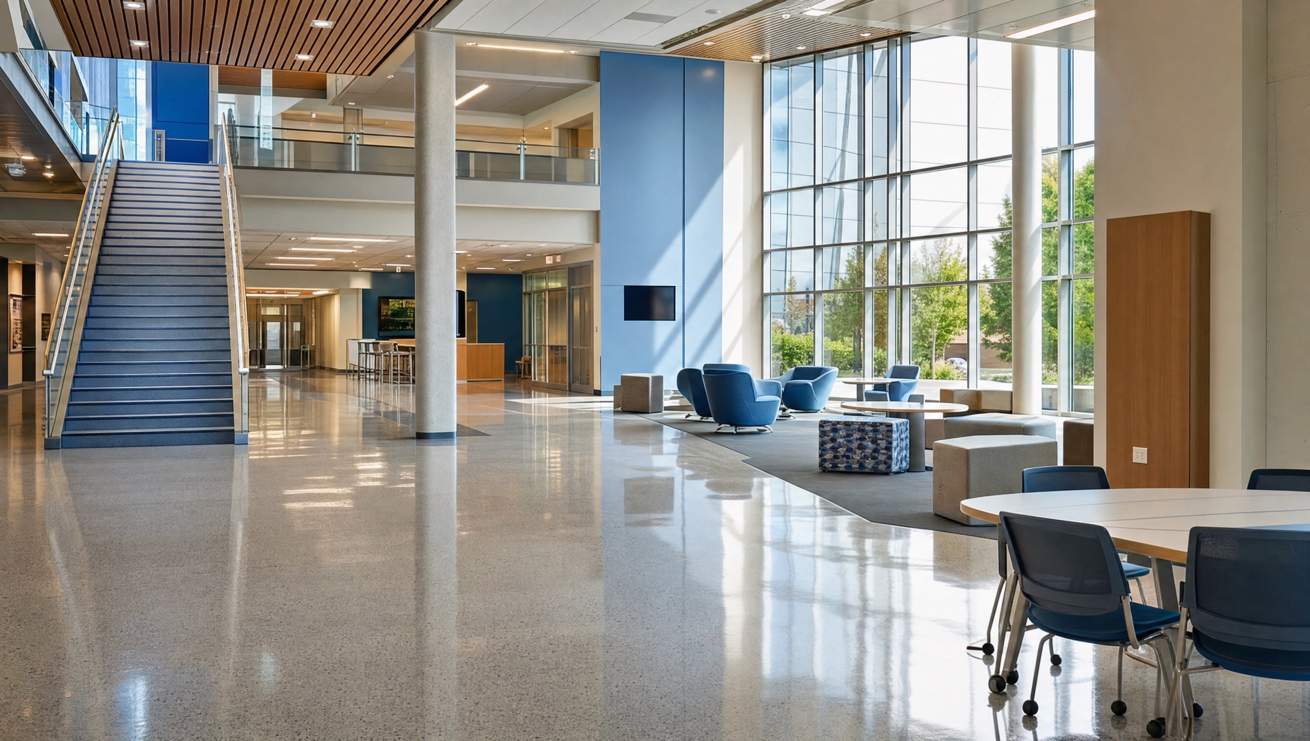 Greater Clean a university common area professionally cleaned