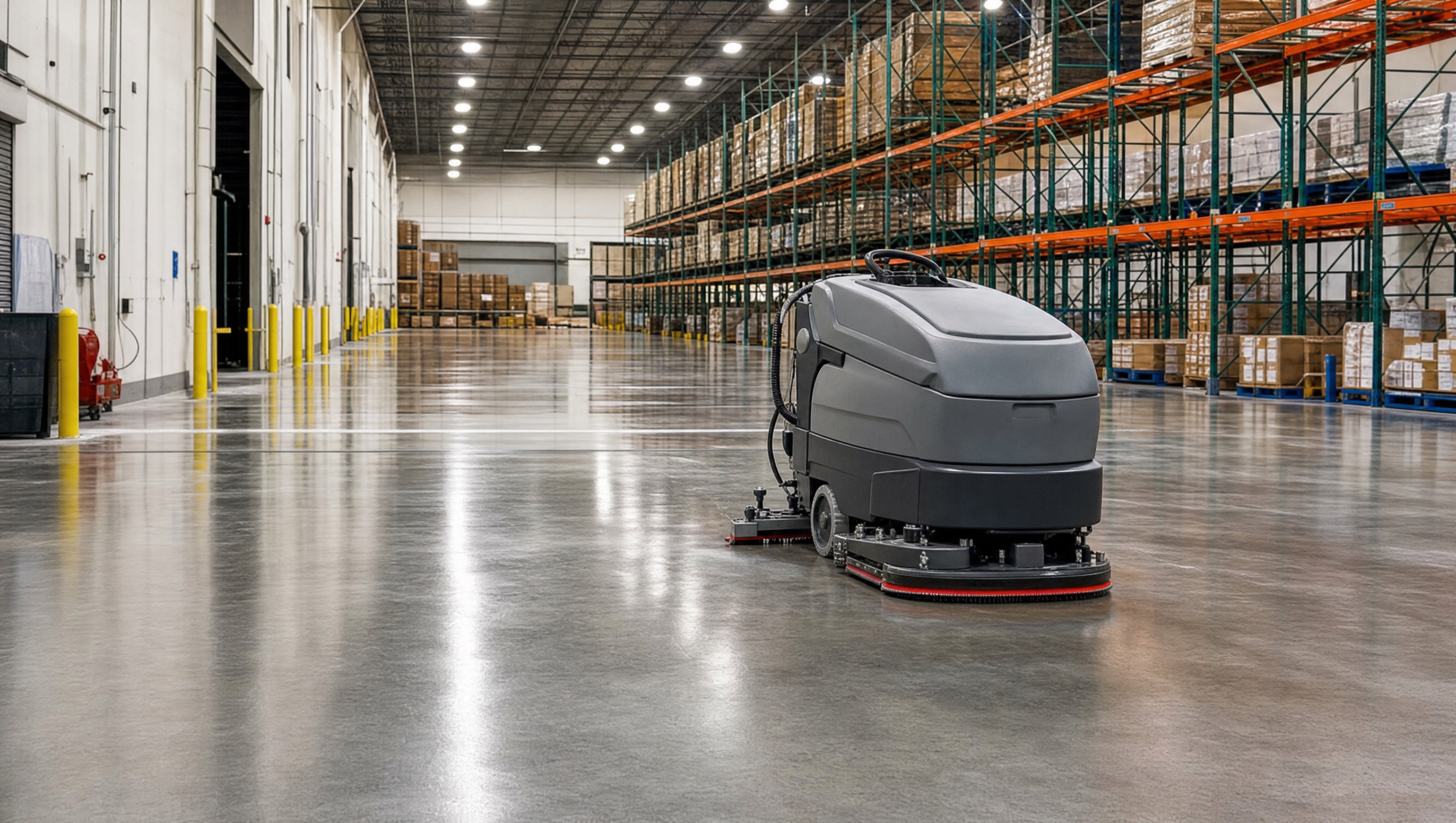 Greater Clean an industrial warehouse floor professionally cleaned
